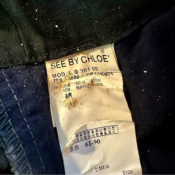 See by Chloé Navy Blue 100% Cotton Pleated Mini Skirt Size 2 Made in Italy - Picture 13 of 13